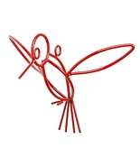 RED HUMMINGBIRD Wrought Iron Hanging Decor Amish Handmade Lawn Wall Gard... - $638.72 MXN