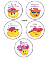 Red Hat hi society Button Magnet combo w/ smiley faces - $12.24 CAD