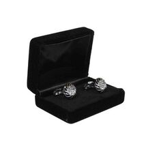 Men's Fashion Cufflinks By J.Valintin Silver/Gold Plated With Crystals JVC-6 image 3