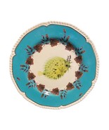 LOU ROTA Anthropologie PUFFER FISH Nature Table Turquoise Gold Raised Trim - £43.52 GBP