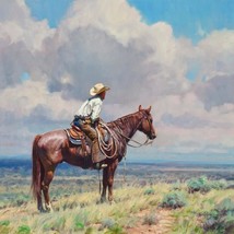 Martin Grelle West Texas Cow Hunter Giclee on Canvas Signed and Numbered - £589.18 GBP