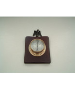 Vintage Springfield brand humidity meter with metal eagle and wood base - $32.17