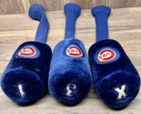 Chicago Cubs Golf Club 3 Piece Headcover Set  MLB Head Cover Sock - $29.68