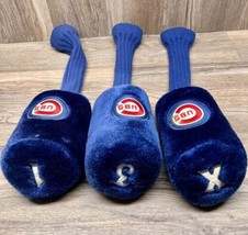 Chicago Cubs Golf Club 3 Piece Headcover Set  MLB Head Cover Sock - £23.78 GBP