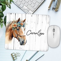 Horse Western Desk Decor, Personalized Western Mouse Pad, Horse Lovers Gift, Hor - £11.15 GBP