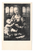 RPPC Leonardo Da Vinci Madonna and Child Virgin and Infant Noyer Art Postcard - $6.69
