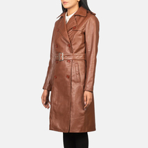 Alice Brown Double Breasted Leather Coat - $325.00