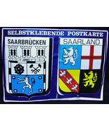 Saarbrucken Saarland German 2 Sticker Postcard   - £2.79 GBP