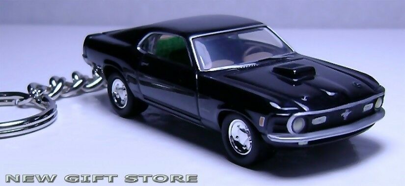 RARE! KEY CHAIN 69/70 1969/1970 BLACK FORD MUSTANG MACH 1 NEW LIMITED ...