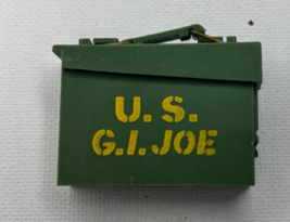 Vintage 1964 Hasbro GI Joe #7513 Bivouac Tent Set Ammo Box w/ Yellow Stencil - £7.92 GBP