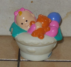Fisher Price Current Little People Baby In Basket Figure #2 - $9.60