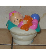 Fisher Price Current Little People Baby In Basket Figure #2 - £7.53 GBP