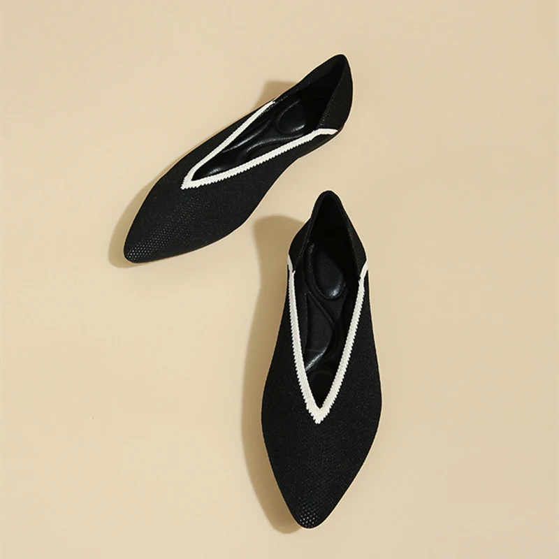  Shoes 2024 New   Shoes Pointed Flat Shoes Women&#39;s Ballet Shoe Soft Shallow Preg - $72.59