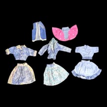 Lot of 8 Homemade Fashion Doll Clothes Acid Wash Denim Floral 90s 1990s - £10.68 GBP