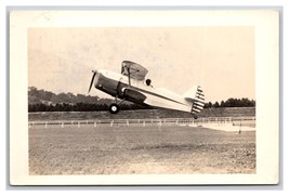 RPPC Hollywood Hawks AIrshow Biplane Taking Off Hollywood CA lUNP Postcard G19 - £11.45 GBP