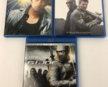 3 X Blu-ray Lot i Robot Will Smith, Oblivion Tom Cruise, G.I. Joe Rise O... - £11.01 GBP