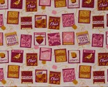 Cotton Tea Caffine Drinks Beverages Tea Bags Cream Fabric Print by Yard ... - $15.95