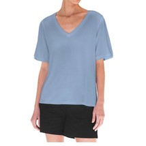 Mod Ref Women&#39;s Size Large Light Blue Short Sleeve Knit Top NWT - £6.16 GBP