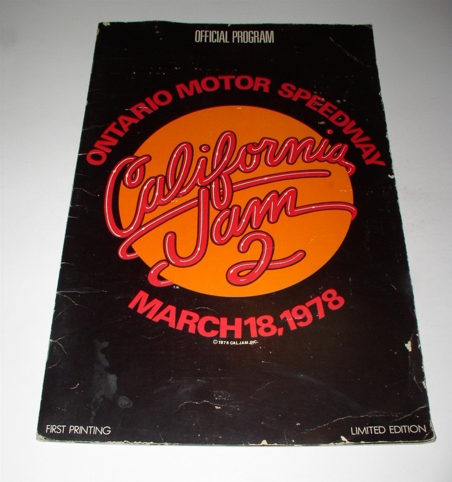 California Jam 2 Concert Program Vintage 1978 Ontario Motor Speedway 1st... - $109.99