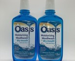 2 Pack - Oasis Moisturizing Mouthwash for Dry Mouth Mild Mint 16 fl oz e... - £45.69 GBP
