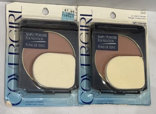 2 Covergirl CG Simply Powder Foundation 545 Warm Beige 041 oz 2 Covergirl CG Simply Powder Foundation 545 Warm Beige 041 oz
