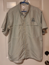 Ducks Unlimited Vented Shirt Mens Sz L Fishing Outdoor Camping Check Plaid S/S - £16.28 GBP