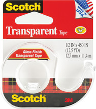 Scotch Transparent Tape Gloss-.5&quot;X500&quot; - £25.59 GBP