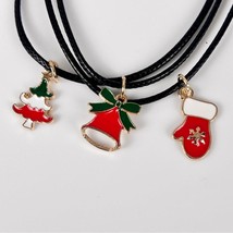 3 Pairs of Christmas Necklace Bell Christmas Tree Mitten, New! - £11.66 GBP