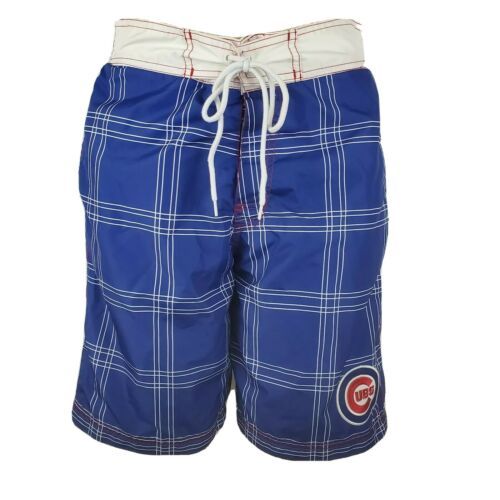 Chicago Cubs Swim Trunks Shorts Size S 30 Waist Retro Logo Embroidered G-III - $35.09