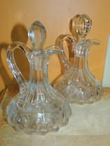 EAPG United States Glass Cruet 6&quot; Arched Ovals pattern antique hand blown - €46,34 EUR