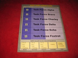 1988 The Hunt for Red October Board Game Piece: NATO Task Force Card  - $3.00