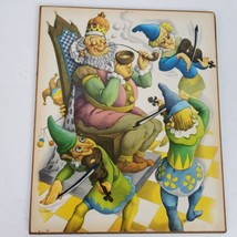 Vintage 1960s Nursery Rhyme Folk ART Print Laminated on Board 9.5x8 Inch (#05) - £19.82 GBP