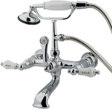 Vintage Leg Tub Filler With Straight Arm And Hand Shower By, Polished Chrome. - £395.26 GBP