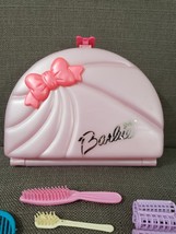 Mattel 1987 Barbie Pink Caboodle Type Accessory Makeup Box With Bow Pink... - $43.97