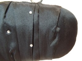 Vintage Victoria Secret Black Velvet Evening Bling Clutch Bag W Sizeable Strap - £17.88 GBP