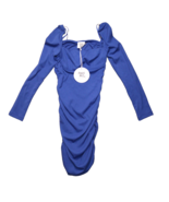 Princess Polly Women's Portia Mini Dress Royal Blue Size 6 Ruched Long Sleeve - $13.53