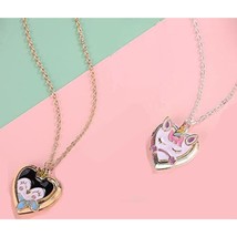 2 PinkSheep Heart Locket Picture Necklace for Girl Women Boy Kids - £13.43 GBP