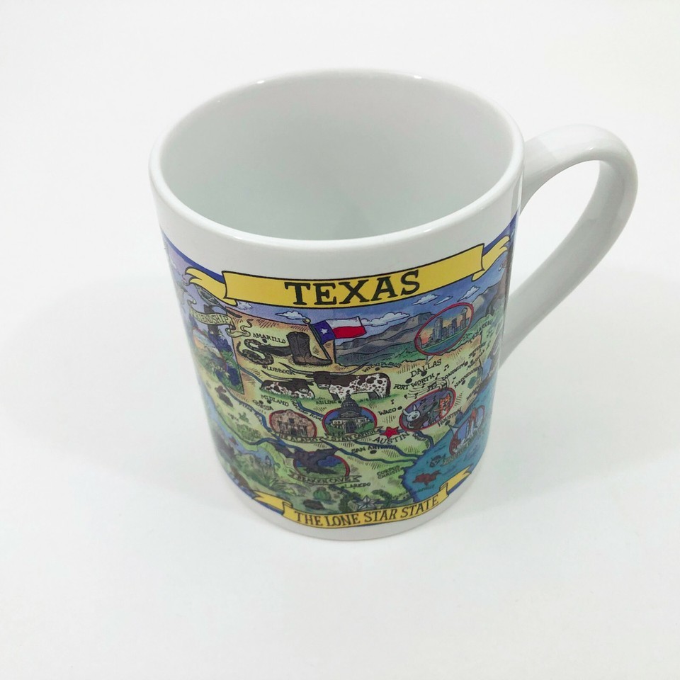 Oversized Texas Map Lone Star State Coffee Mug 20 oz Item image 3