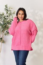 Zenana Full Size Center Seam Long Sleeve Sweatshirt - £26.77 GBP
