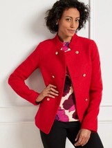 Talbots Double Breasted Boiled Wool Blend Coat, Size 2P, NWT - £98.29 GBP