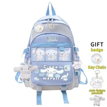 New Anime Sanrio Plush Toy Cinnamoroll Backpack Children Girl Boy Black Blue Sch - £26.29 GBP