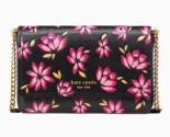 New Kate Spade Morgan Winter Blooms Embossed Flap Chain Wallet Crossbody... - $142.41