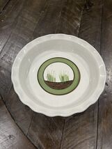 Elizabeth Krome Quail Run Hand Painted Vtg Studio Art Pottery Pie Dish S... - $918.61 MXN