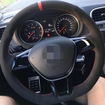 Diy Steering Wheel Cover Suede For Volkswagen Vw Golf 7 Mk7 New Polo Jetta Passa - £34.78 GBP