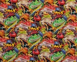 Cotton Frogs Lizards Animals Reptiles Species Fabric Print by Yard D762.69 - $11.95