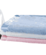 Personalized Custom Satin Trim Microfleece Baby Blanket - £23.59 GBP