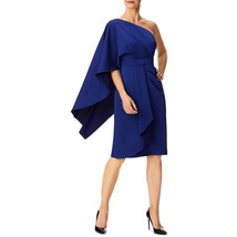Aidan Mattox Women&#39;s Blue One Shoulder Cocktail and Party Dress Size 6 B4HP - £66.94 GBP