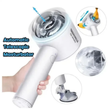 Automatic Telescopic Male Masturbator Cup Real Vaginal Vibrator - £36.68 GBP