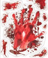CAR DECAL CLING Outdoor Life Size BLOODY HAND PRINTS SPLATTER Window Doo... - £9.97 GBP