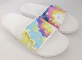 Crocs Men's 8 Women's 10 Classic Crocs Tie Dye Slides Waterproof Sandals White - $33.31